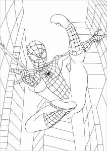 Spider man in pieno volo
