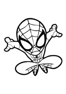 Il salto di spider man (chibi)