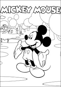 Mickey Davanti Alla Sua Casa