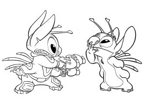 Stitch non ha paura di leroy.