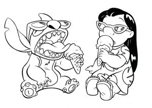 Disegni da colorare di lilo e stitch per bambini