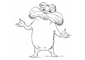 Semplici Pagine Da Colorare Stampabili Per Bambini Sul Tema Del Lorax