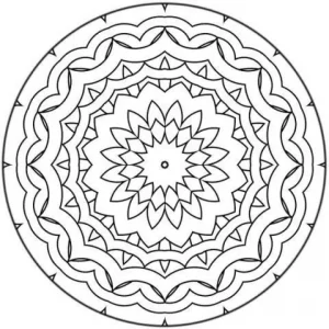 Pagina da colorare per bambini con mandala gratis da stampare
