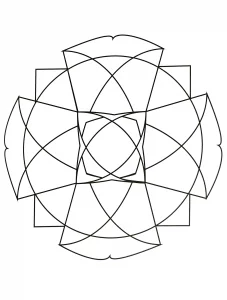 Mandala con croce centrale