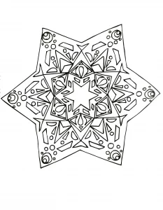 Pagina da colorare gratuita e gratis per bambini con mandala da stampare