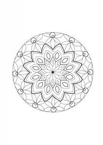 Pagina da colorare gratuita e gratis per bambini con mandala gratis da scaricare
