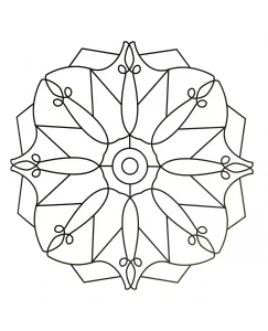 Mandala a forma di fiore