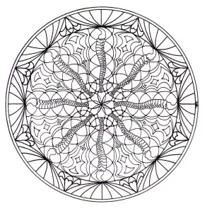 Pagina da colorare per bambini con mandala gratis da scaricare