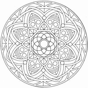 Pagina da colorare per bambini con mandala gratis da scaricare