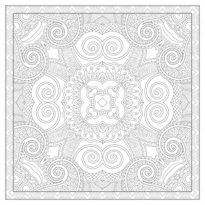 Pagina da colorare per bambini con mandala da stampare