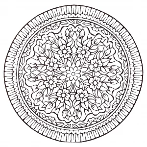 Mandala fiori vintage