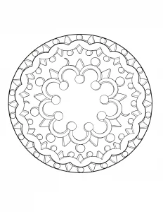 Bellissimo mandala con linee sottili