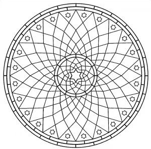 Pagina da colorare gratuita e gratis per bambini con mandala da stampare