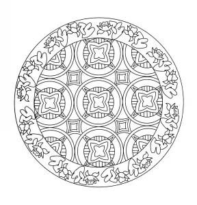 Pagina da colorare gratuita e gratis per bambini con mandala gratis da scaricare