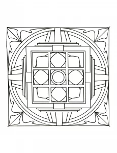 Mandala a base quadrata