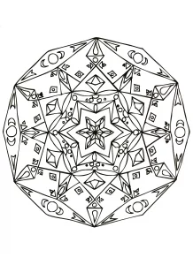 Pagina da colorare gratuita e gratis per bambini con mandala gratis da scaricare