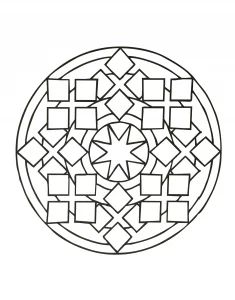Mandala con quadrati