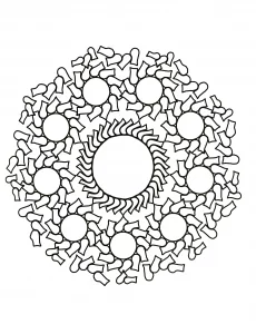 Pagina da colorare per bambini con mandala gratis da scaricare