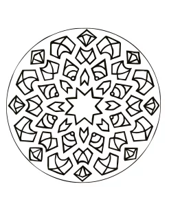 Mandala che assomiglia a un vetro rotto