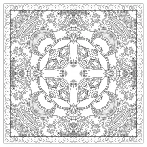 Pagina da colorare gratuita e gratis per bambini con mandala gratis da scaricare