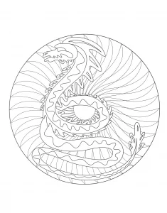 Pagina da colorare per bambini con mandala gratis da scaricare
