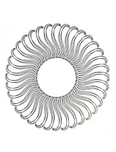 Pagina da colorare per bambini con mandala da scaricare
