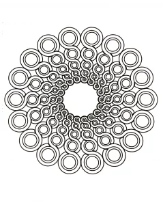 Pagina da colorare per bambini con mandala da scaricare