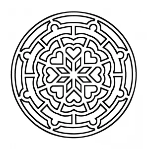 Pagina da colorare gratuita e gratis per bambini con mandala gratis da scaricare