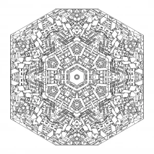 Pagina da colorare gratuita per bambini con mandala gratis da scaricare