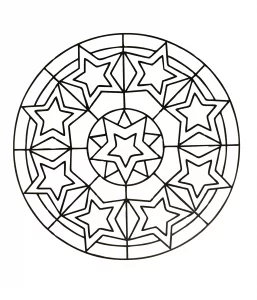 Pagina da colorare gratuita per bambini con mandala da stampare