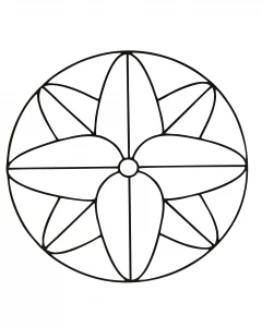 Mandala con soli sei petali