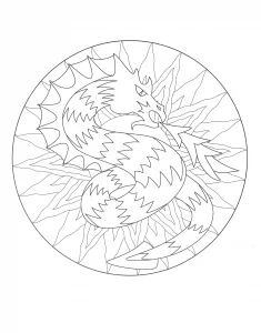 Pagina da colorare per bambini con mandala gratis da scaricare