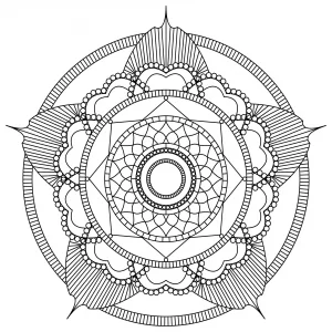 Mandala superbo e complesso