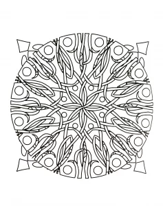 Pagina da colorare per bambini con mandala gratis da scaricare