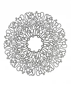 Pagina da colorare gratuita per bambini con mandala da stampare