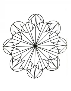 Pagina da colorare gratuita e gratis per bambini con mandala gratis da scaricare