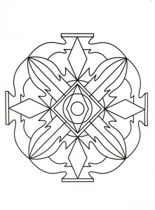 Pagina da colorare gratuita e gratis per bambini con mandala gratis da scaricare