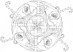 Pagina da colorare gratuita e gratis per bambini con mandala da stampare