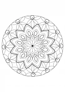 Pagina da colorare gratuita e gratis per bambini con mandala gratis da scaricare