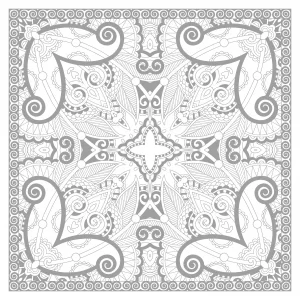 Pagina da colorare per bambini con mandala gratis da stampare