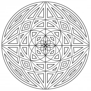 Pagina da colorare per bambini con mandala gratis da scaricare