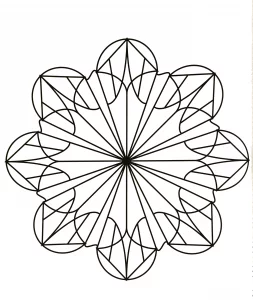 Pagina da colorare gratuita e gratis per bambini con mandala da stampare