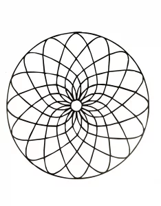 Mandala disegnato con il compasso