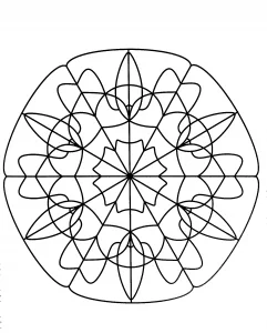 Pagina da colorare per bambini con mandala gratis da scaricare