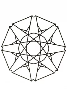 Mandala e forme geometriche piuttosto semplici