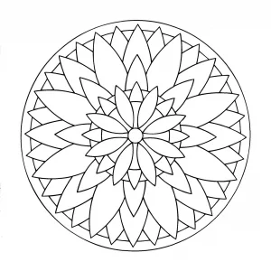 Pagina da colorare gratuita per bambini con mandala gratis da scaricare