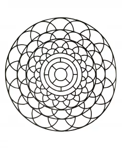 Mandala semplice con semicerchi