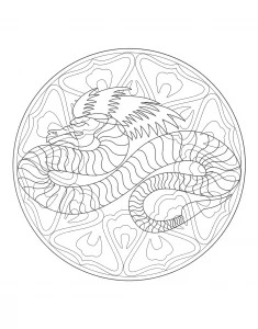 Pagina da colorare per bambini con mandala gratis da scaricare