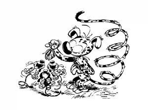 Colora il Marsupilami per bambini
