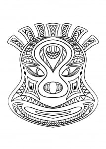 Maschera africana divertente